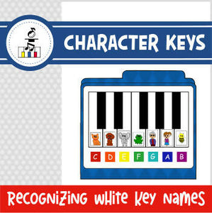 Character Piano Keys File Folder