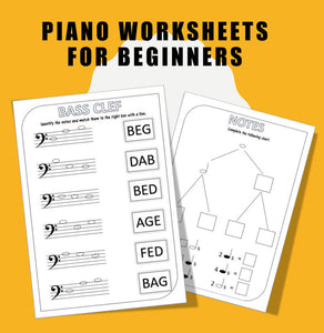 Fun Piano Worksheets for Beginners!