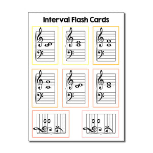 Interval Flash Cards (Colored)