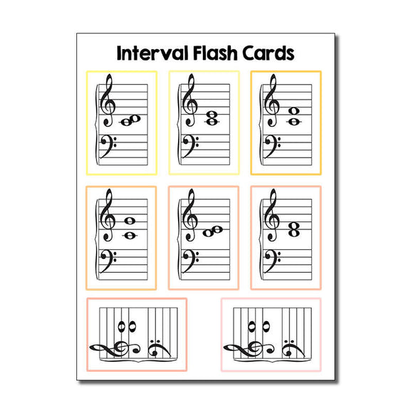 Interval Flash Cards (Colored)