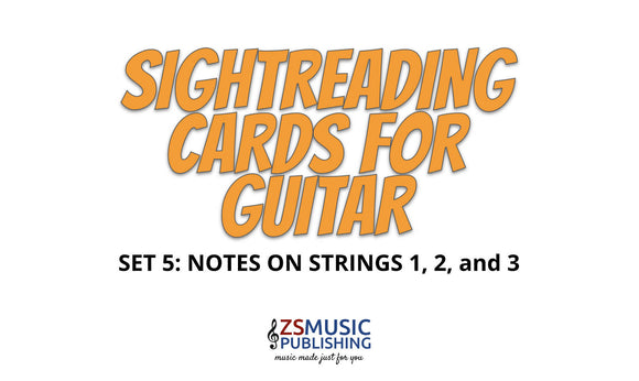 Sightreading Cards for Guitar Set 1