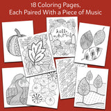 Shades of Sound: Autumn - A Listening & Coloring Book for Pianists