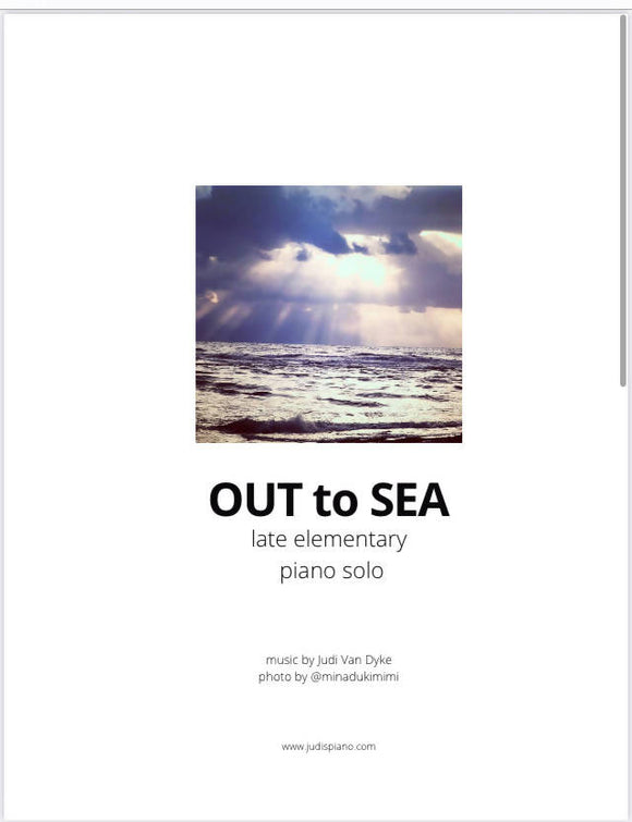OUT to SEA - Late Elementary Piano Solo by JudisPiano - Single Use License