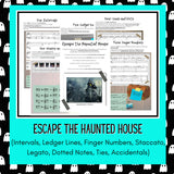 Escape the Haunted House | Music Escape Room, 3 Games, Incentive Sheets + More!