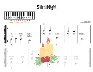 Silent Night - Pre-staff Alpha Notation (Studio License)