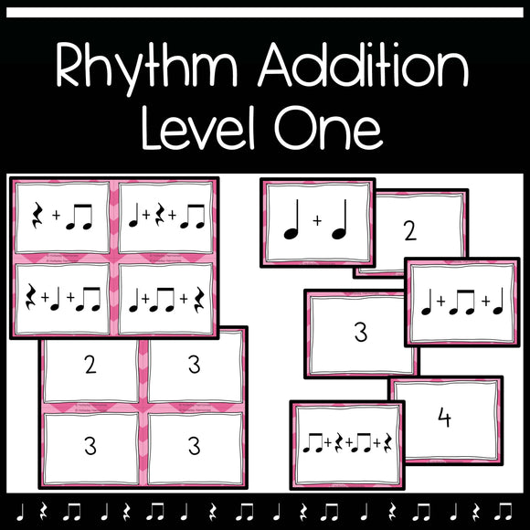 Rhythm Addition Math Equations - Level One
