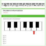 Google Classroom DIGITAL Music Theory Lesson 28 TEST UNIT 7 - Self-Grading