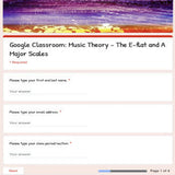 Google Classroom DIGITAL Music Theory Lesson 35: The E-flat and A Major Scales - Self-Grading