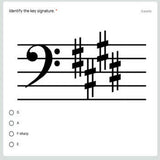 Google Classroom DIGITAL Music Theory Lesson 41: Circle of Fifths - All Bass Major Keys - Self-Grading