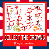 Collect The Crowns | Finger Numbers Game (For The Queen's Platinum Jubilee)