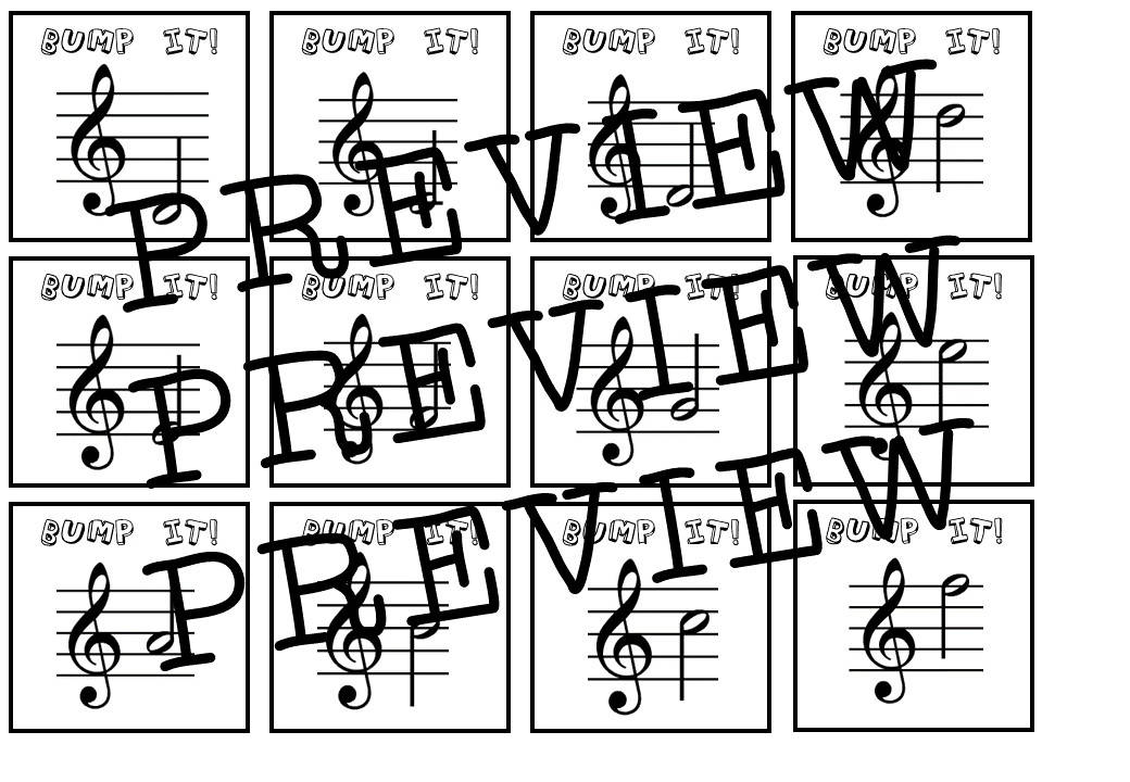 Bump Note.pdf Bump It (Spring Edition) | Note Recognition (Piano Notes | Treble Clef ...