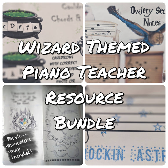Wizard Themed Piano Teacher Resource Bundle