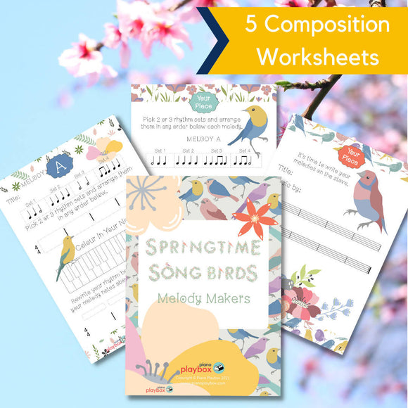 Springtime Songbirds Melody Makers - Worksheet pack