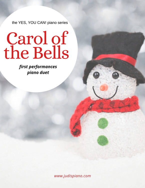 Carol of the Bells - First Performances Piano Duet - arr. JudisPiano - studio license