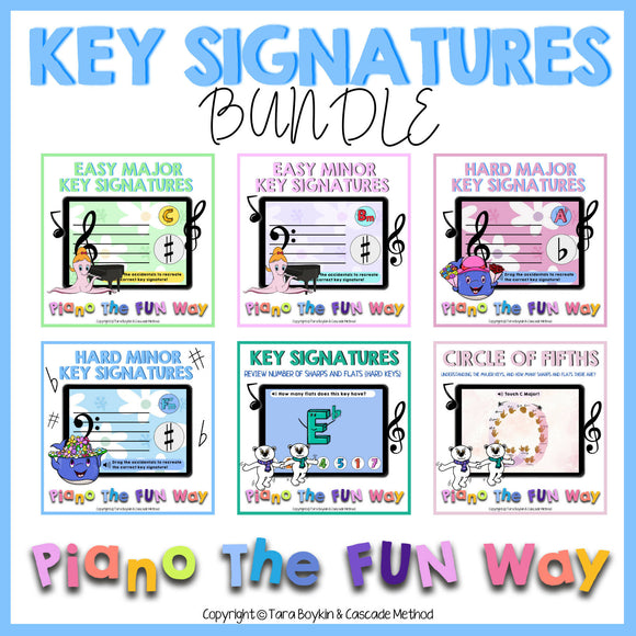 Boom Cards: Key Signatures Bundle