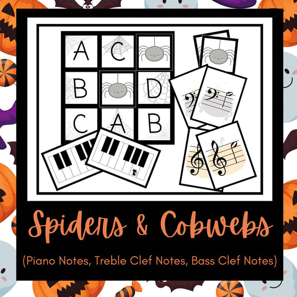 Spiders & Cobwebs | Halloween Note Reading Game
