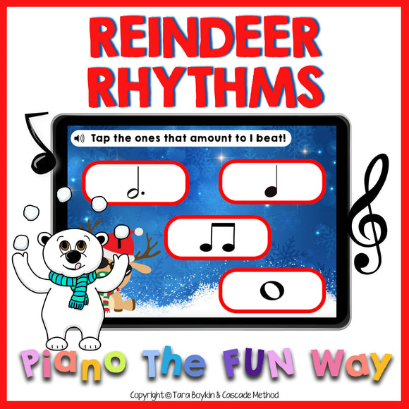 Boom Cards: Reindeer Rhythms (Counting)