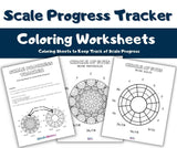 Scale Tracker Coloring Worksheets
