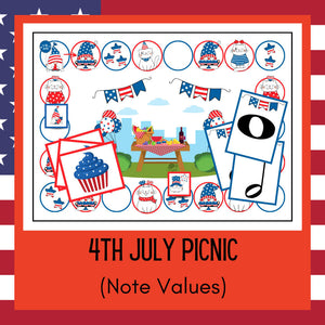4th July Picnic | Note Values Game