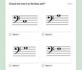 Google Classroom DIGITAL Music Theory Lesson 4 TEST UNIT 1 - Self-Grading