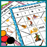 Instrument Identification Bingo: Learn and Identify Musical Instruments Game