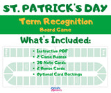 St. Patrick's Day Term Recognition Board Game