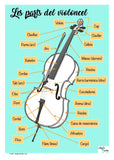 Parts del violoncel, material didàctic