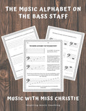 The Music Alphabet on the Bass Staff