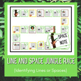 Identifying Line and Space Notes Bundle (No Note Names) | Monkey Themed