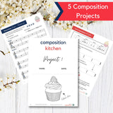 Composition Kitchen "Cupcakes" Worksheet Pack