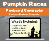 Pumpkin Races - Halloween Keyboard Geography Card Game