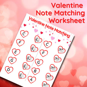 Valentine Note Matching Worksheet - Studio License