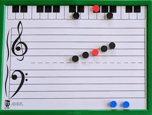 E-Z Notes Piano/String Instrument Magnetic Board Kit (green) - 9 x 12