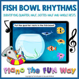 Boom Cards: Fish Bowl Rhythms - Rests