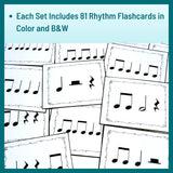 Four Beat Rhythm Music Flashcards BUNDLE | Levels One - Six