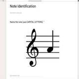 Google Classroom DIGITAL Music Theory Lesson 8 Unit 2 TEST - Self-Grading