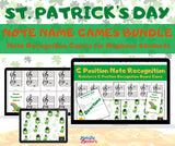 St. Patrick's Day Note Recognition Games Bundle