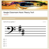 Google Classroom DIGITAL Music Theory Lesson 37 TEST UNIT 9 - Self-Grading