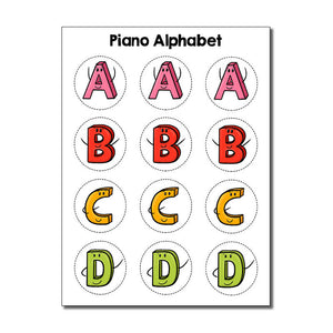 Piano Alphabet Big Circles