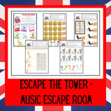 London Calling! (London Themed Music Activities for the Queen's Jubilee) | Music Games, Music Activities, Music Escape Room