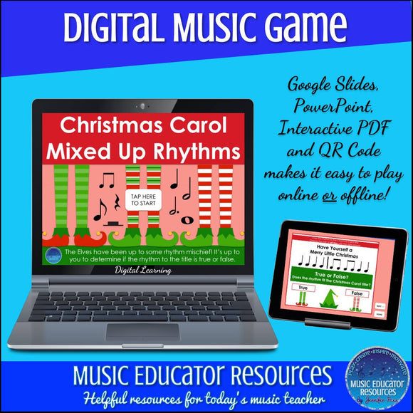 Christmas Carol Mixed Up Rhythms | Digital Music Game