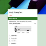 Google Classroom DIGITAL Music Theory Lesson 4 TEST UNIT 1 - Self-Grading