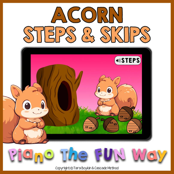 Boom Cards: Acorn Steps and Skips