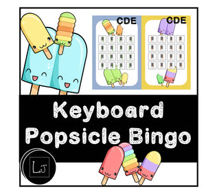 Popsicle Bingo: Piano Keyboard Letters