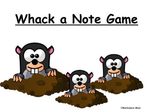 Whack A Mole Note Recognition Game