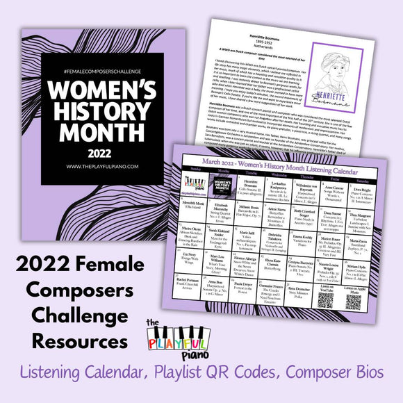 Female Composers Challenge 2022: Listening Calendar & Composer Bios