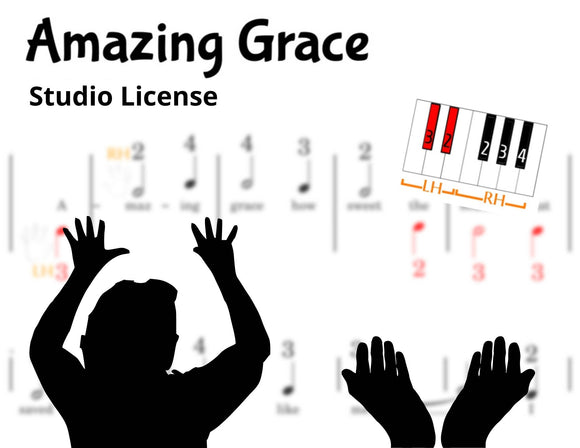 Amazing Grace - Finger Number Notation - STUDIO LICENSE