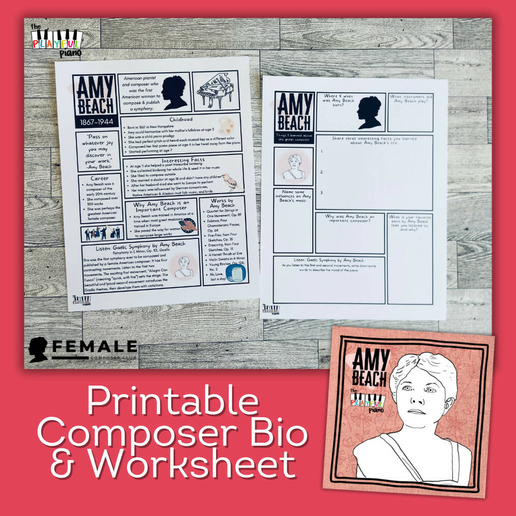 Amy Beach Composer of the Month Resource Pack – Music Teacher Resources