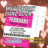 The February Piano Book: Love-Themed Activities and Music for Piano Students