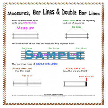 Bar Line Practice Google Classroom DIGITAL Music Theory Lesson 6: Measures, Bar Lines, a ...